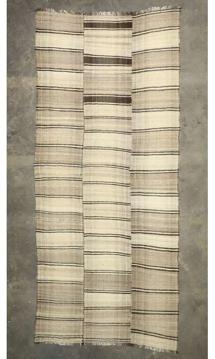 7 x 17 Vintage Persian Mazandaran Kilim Rug 76396