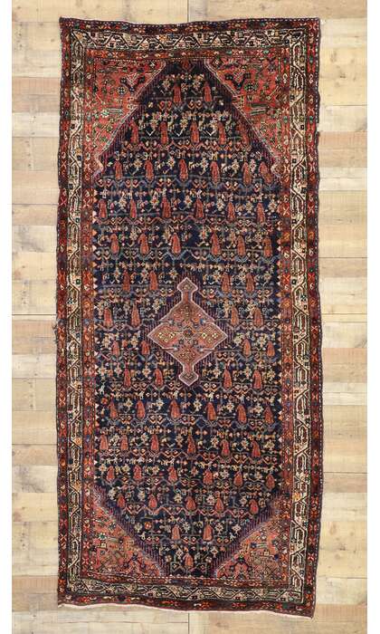 4 x 9 Antique Persian Hamadan Rug 77343