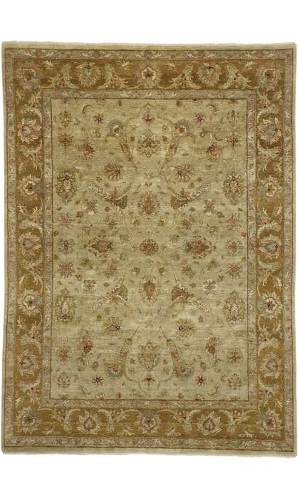 8 x 12 Vintage Earth-Tone Indian Rug 77366