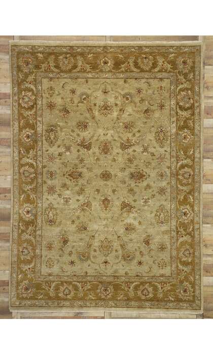 8 x 12 Vintage Earth-Tone Indian Rug 77366