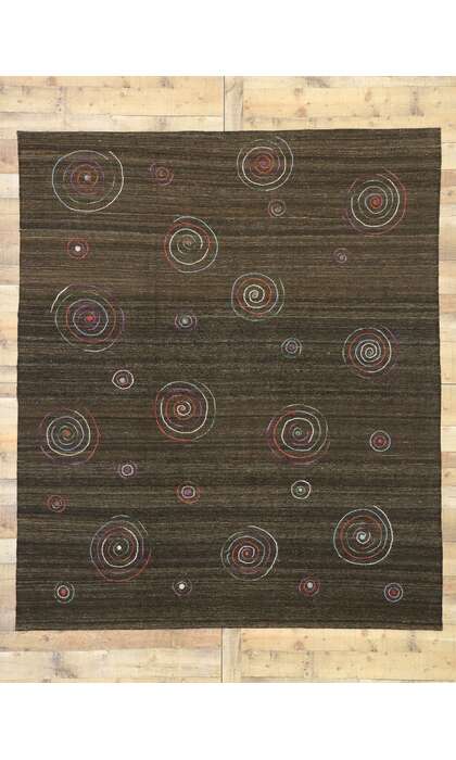 7 x 8 Vintage Uzbek Afghan Kilim Rug 80098