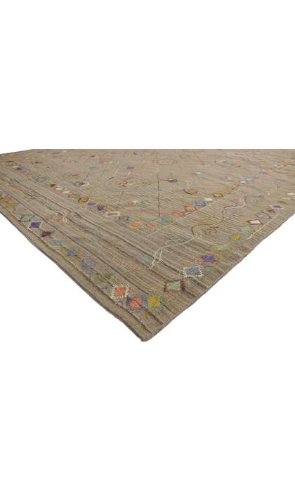 8 x 10 Vintage Uzbek Afghan Kilim Rug 80106