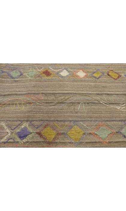 8 x 10 Vintage Uzbek Afghan Kilim Rug 80106