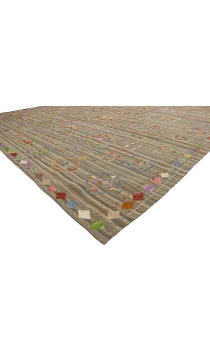 9 x 12 Vintage Uzbek Afghan Kilim Rug 80113