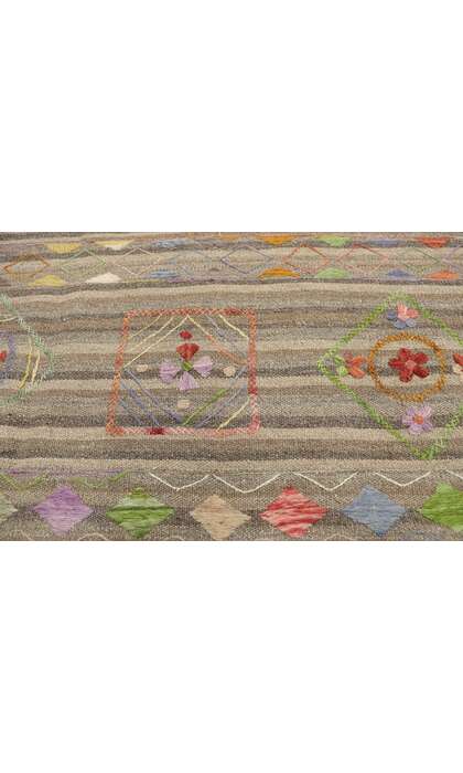 9 x 12 Vintage Uzbek Afghan Kilim Rug 80113