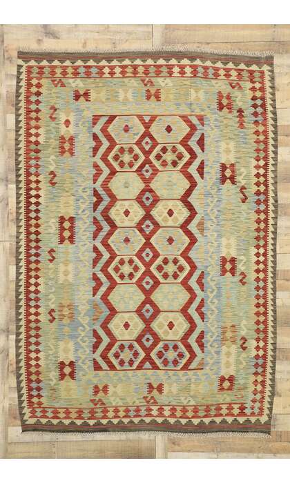 7 x 10 Vintage Afghan Kilim Rug 80119