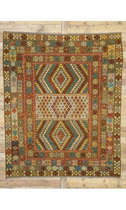 6 x 7 Vintage Afghan Kilim Rug 80151