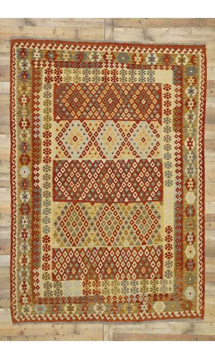 7 x 9 Vintage Afghan Kilim Rug 80160