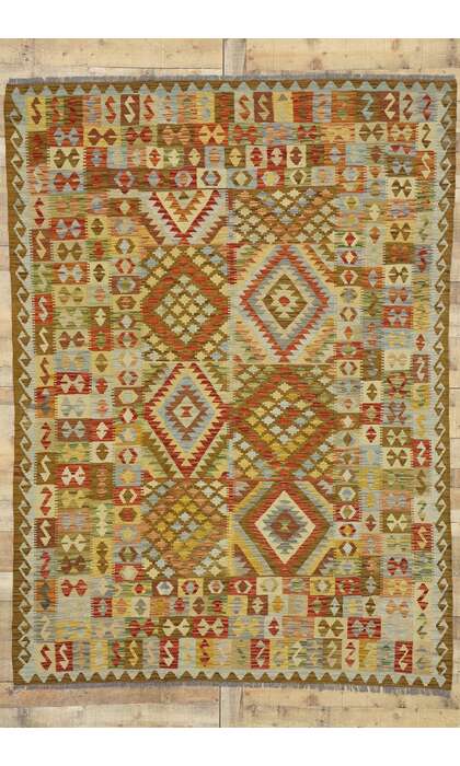 6 x 8 Vintage Afghan Kilim Rug 80165