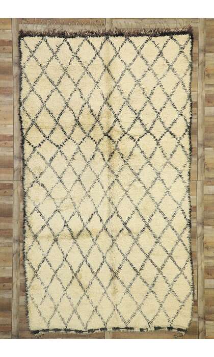 7 x 13 Vintage Moroccan Beni Ourain Rug 20328