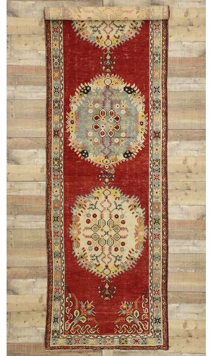 3 x 13 Vintage Oushak Rug 511753 x 13 Vintage Oushak Rug 51175