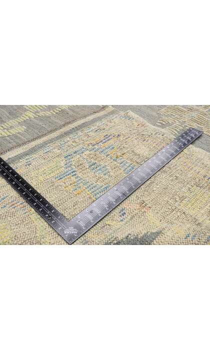 8 x 11 Colorful Oushak High-Low Rug 52527 backside