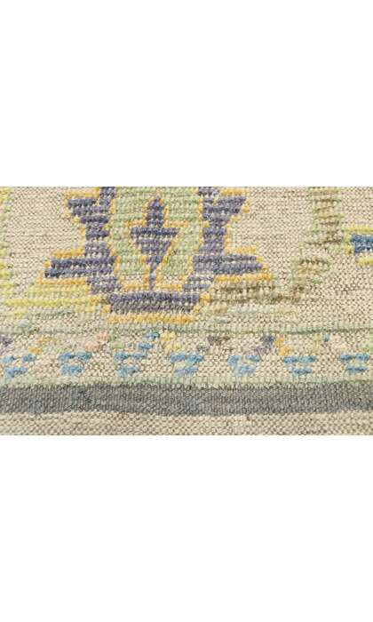 8 x 11 Colorful Oushak High-Low Rug 52527 texture