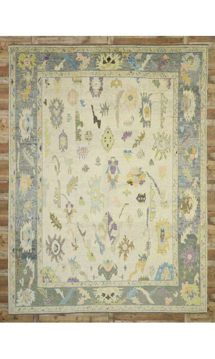11 x 14 Colorful Oushak Rug 52528