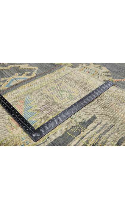 9 x 12 Colorful Oushak High-Low Rug 52536 backside