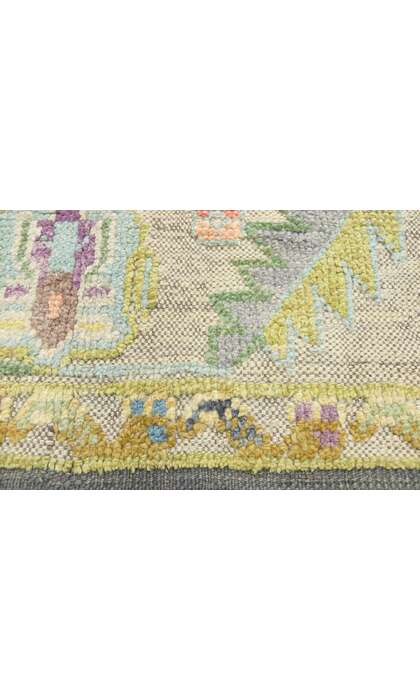 9 x 12 Colorful Oushak High-Low Rug 52536 texture