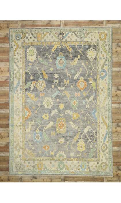10 x 14 Colorful Oushak Rug 52537