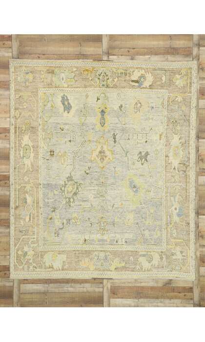 8 x 10 Colorful Oushak Rug 52542