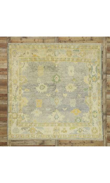 8 x 8 Colorful Oushak Rug 52544