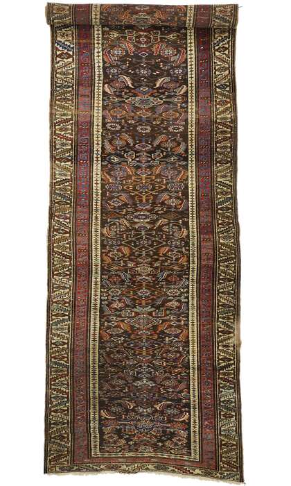 4 x 12 Antique Persian Bijar Rug 72392
