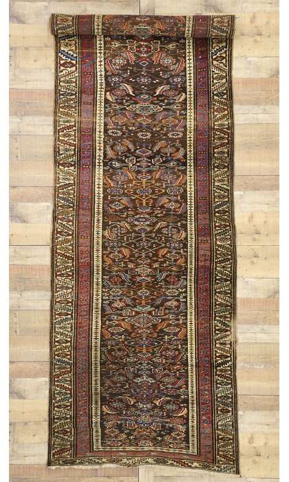 4 x 12 Antique Persian Bijar Rug 72392