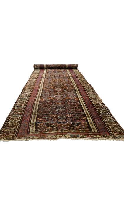 4 x 12 Antique Persian Bijar Rug 72392