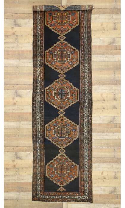 3 x 13 Antique Persian Hamadan Rug 73244