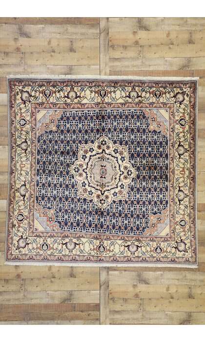 6 x 6 Vintage Persian Bijar Rug 76053