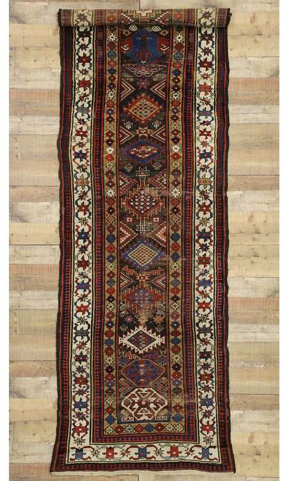 4 x 12 Antique Kazak Rug 77059