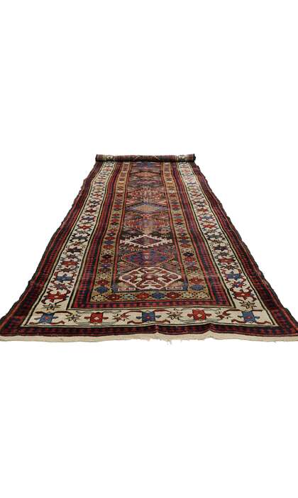 4 x 12 Antique Kazak Rug 77059