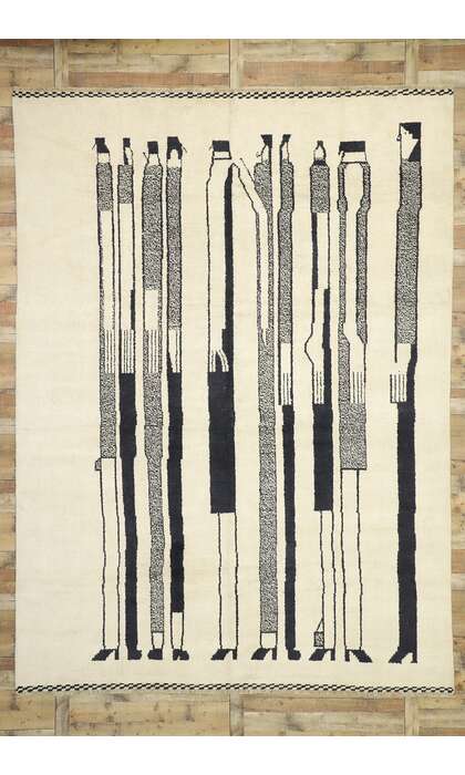 10 x 14 Figurative Moroccan Area Rug 80531