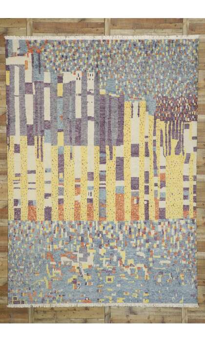 10 x 14 Color Block Moroccan Rug 30356