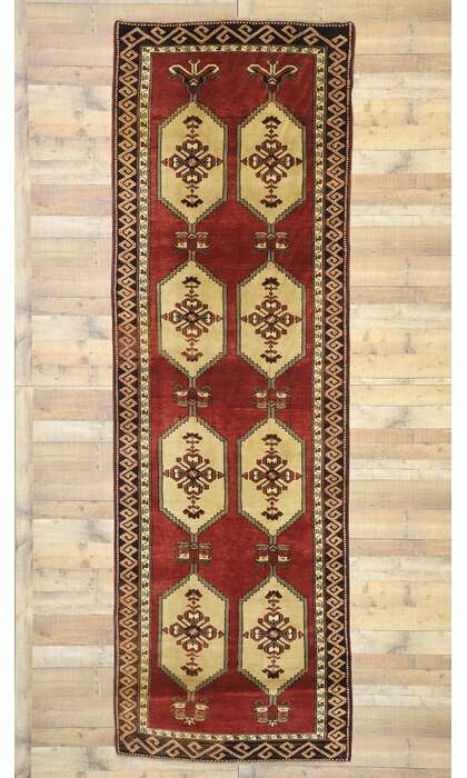 4 x 13 Vintage Turkish Oushak Rug 50469
