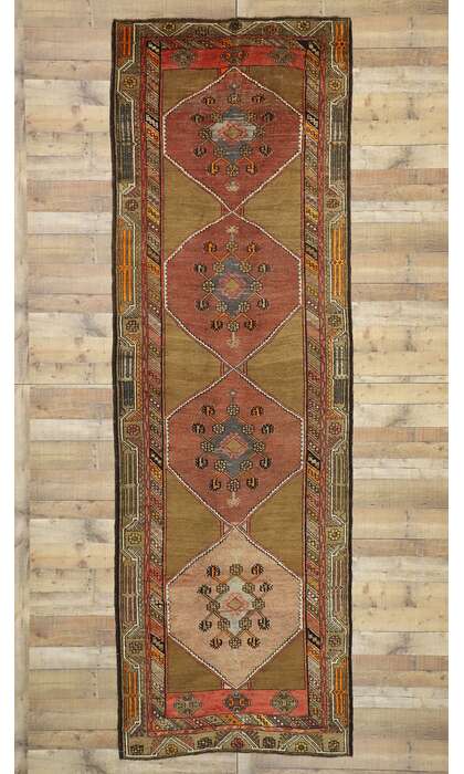 4 x 12 Vintage Turkish Oushak Rug 51052