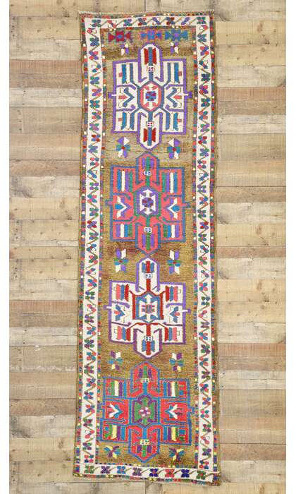 3 x 9 Vintage Turkish Oushak Rug 52066
