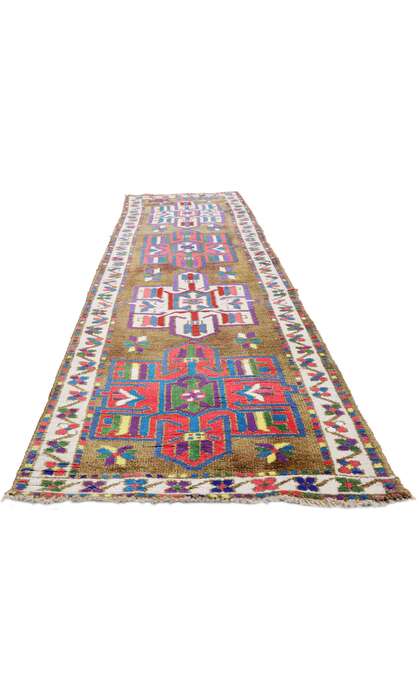 3 x 9 Vintage Turkish Oushak Rug 52066