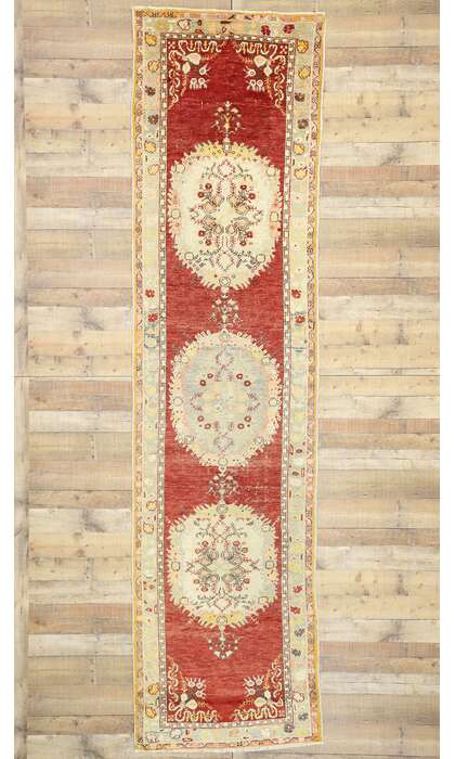 3 x 13 Vintage Turkish Oushak Rug 52129