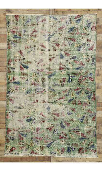 6 x 9 Zeki Muren Vintage Turkish Sivas Rug 52575