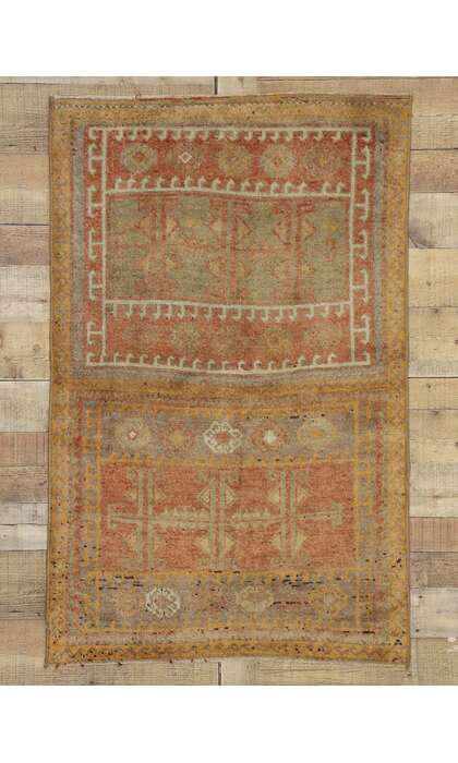 3 x 4 Antique Turkish Oushak Rug 52607