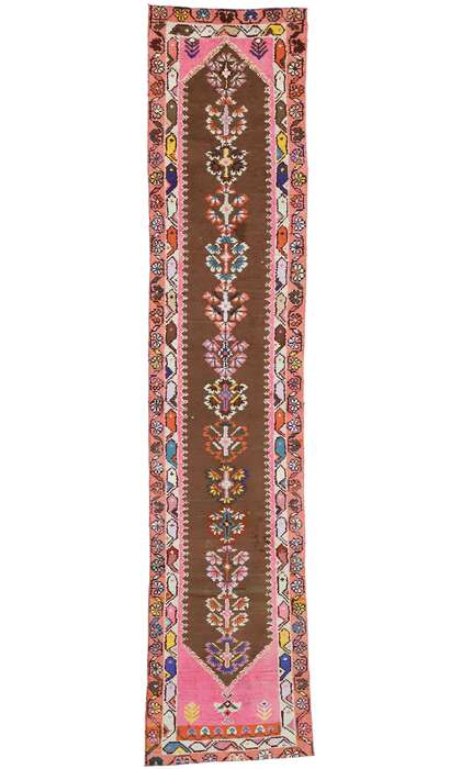 2 x 11 Vintage Turkish Oushak Rug Runner 52662
