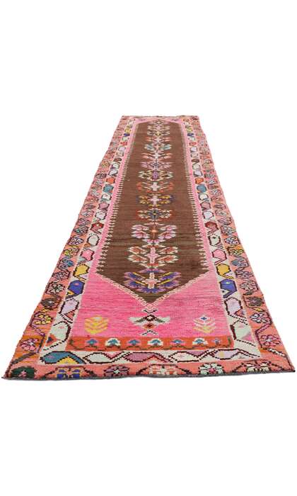 2 x 11 Vintage Turkish Oushak Rug Runner 52662