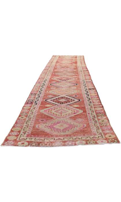 3 x 12 Vintage Turkish Oushak Rug Runner 52665