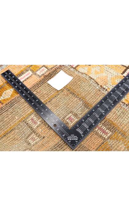 3 x 15 Vintage Orange Turkish Oushak Rug Runner 52666