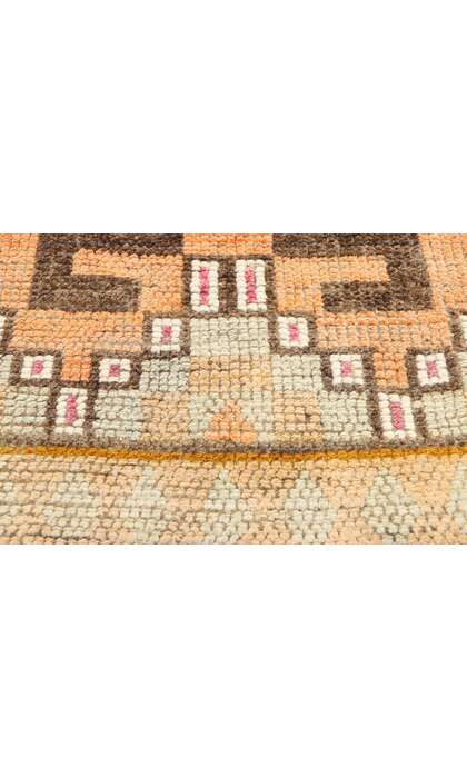 3 x 15 Vintage Orange Turkish Oushak Rug Runner 52666