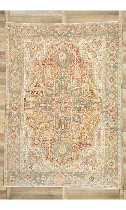 8 x 12 Vintage Heriz Rug 52667