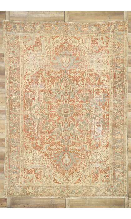 8 x 12 Vintage Heriz Rug 526688 x 12 Vintage Heriz Rug 52668