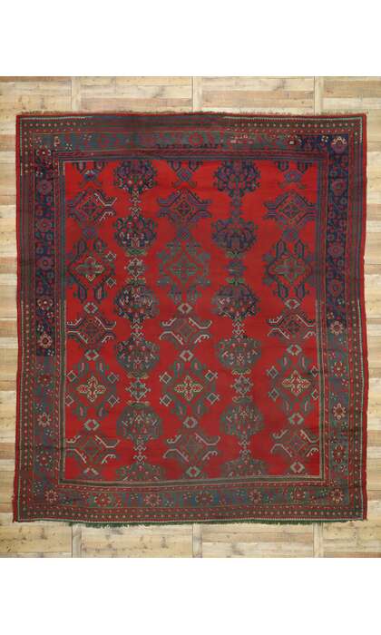 12 x 14 Antique Turkish Oushak Rug 76606