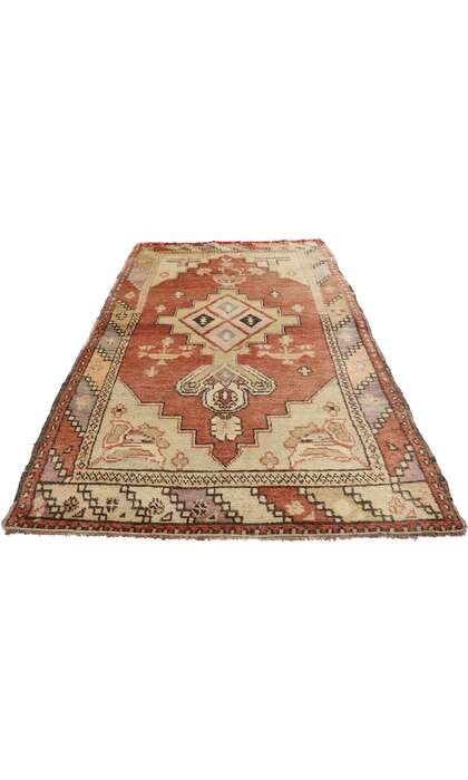 3 x 7 Vintage Turkish Oushak Rug 50173
