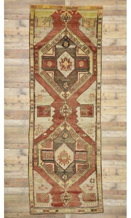 4 x 12 Vintage Turkish Oushak Rug 50645