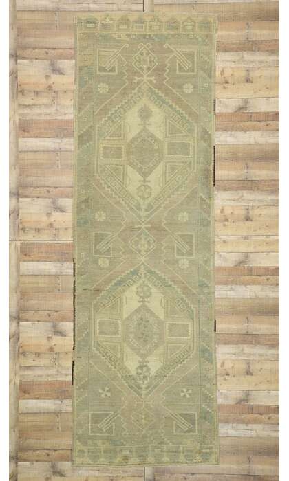 4 x 13 Vintage Turkish Oushak Rug 51023